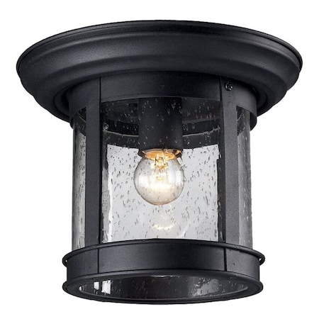 Outdoor Flush Mount Outdoor Flush Mount Light, Black And Clear Seedy